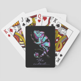 Baraja De Cartas Cojín decorativo con un bonito diseño camaleón.