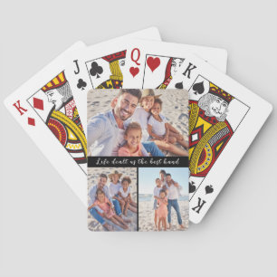 Baraja De Cartas Colaje de Fotos Familiares La Vida Nos Dio la Mejo