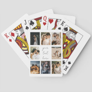 Baraja De Cartas Colaje de Fotos Personalizadas de Familia