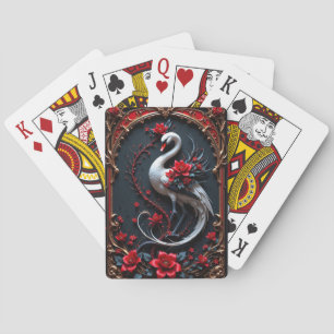 Baraja De Cartas Colección de Boda del Elegante Cisne Blanco