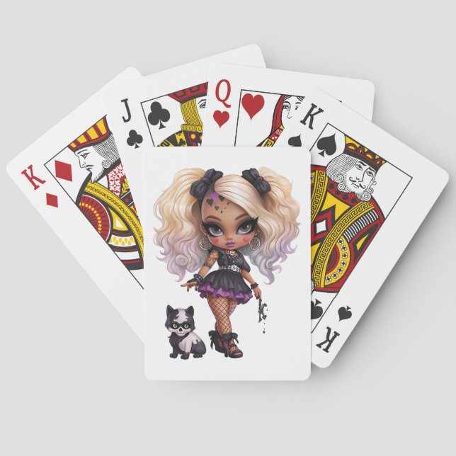 Baraja De Cartas Colección de diseño de Halloween Chica hábil 8 (Reverso)