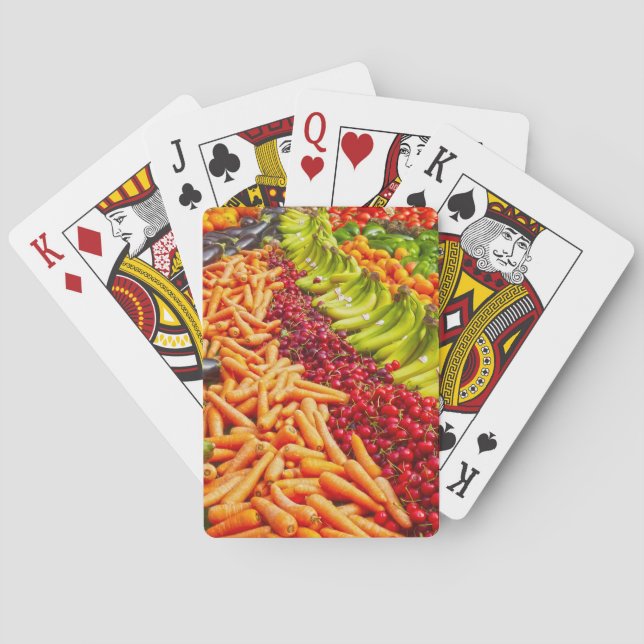 Baraja De Cartas Colección de frutas y verduras (Reverso)