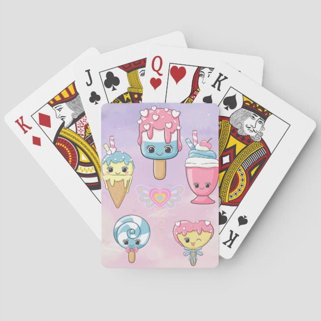 Baraja De Cartas colección de helados para bebés (Reverso)