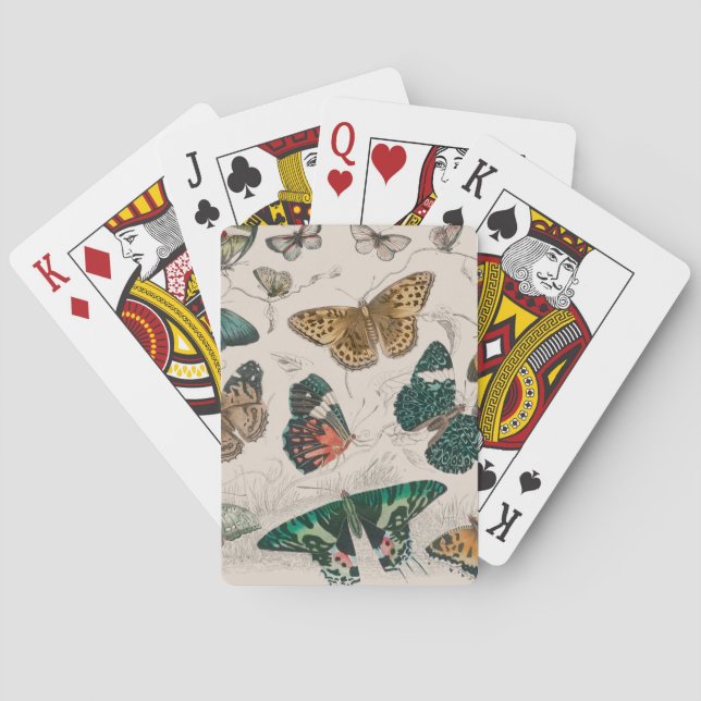 Baraja De Cartas Colección de mariposa Mariposas antiguas (Reverso)