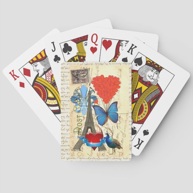 Baraja De Cartas Colección romántica de París (Reverso)
