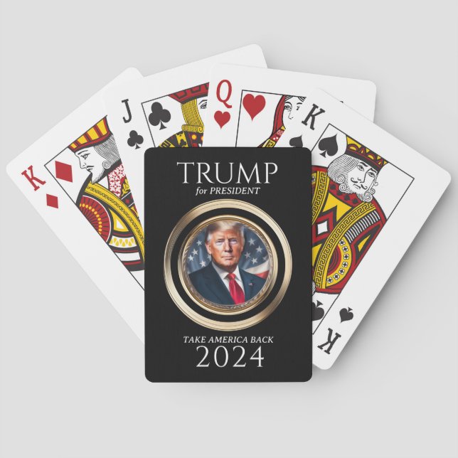 Baraja De Cartas Colectivo de campaña Donald Trump 2024 (Reverso)