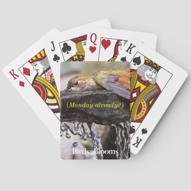 Baraja De Cartas Colibrí que pone en el agua 2 (Reverso)