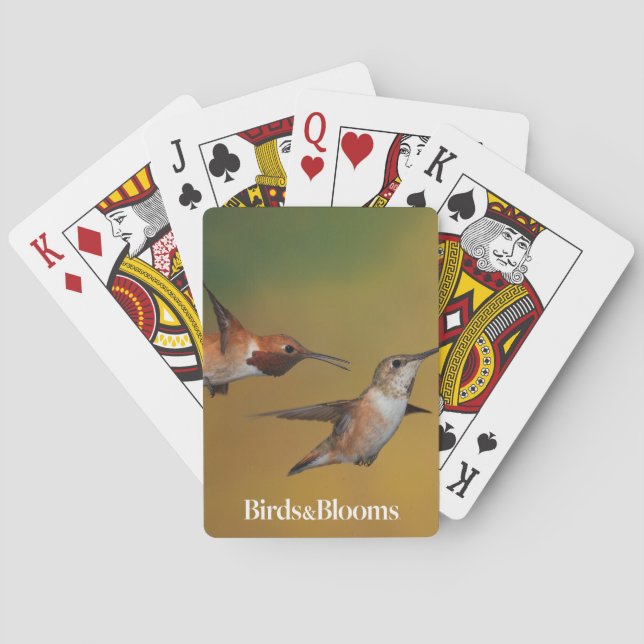 Baraja De Cartas Colibrí rufo flotante (Reverso)