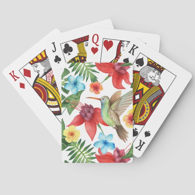 Baraja De Cartas Colibrí tropical (Reverso)