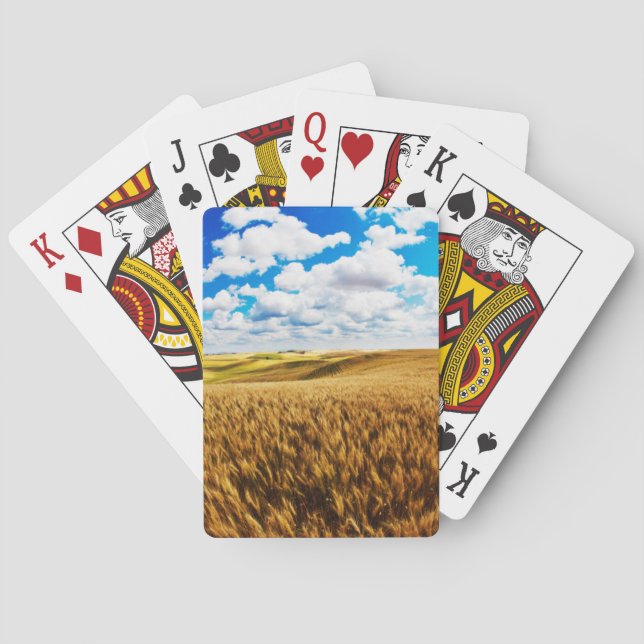 Baraja De Cartas Colinas onduladas de trigo maduro (Reverso)