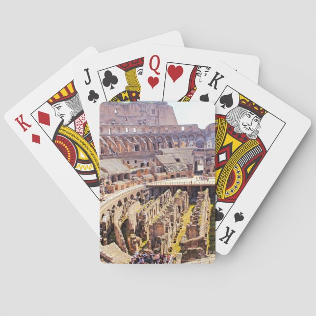Baraja De Cartas Coliseo Roma Fotografía (Reverso)