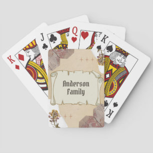 Baraja De Cartas Collage de caza del tesoro, apellido