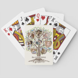 Baraja De Cartas Collage de fotos De Árbol Familiar 8 Imágenes Nomb