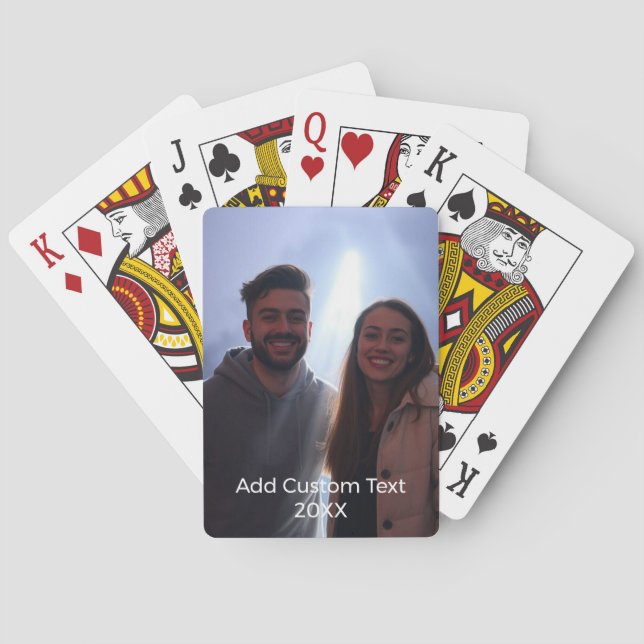 Baraja De Cartas Collage de fotos de foto y texto 2 (Reverso)