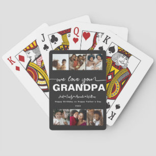 Baraja De Cartas Collage de fotos elegante personalizado Te queremo
