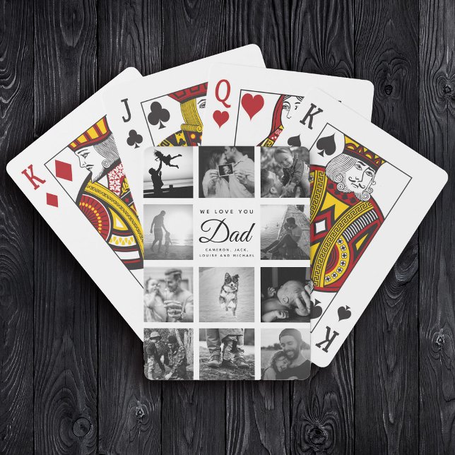 Baraja De Cartas Collage de fotos familiar que te AMAMOS papá Guay  (Subido por el creador)