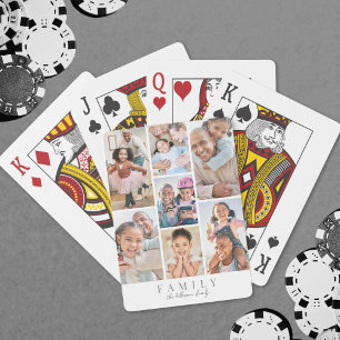 Baraja De Cartas Collage de Fotos Familiares Personalizadas
