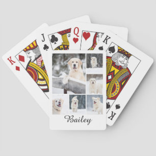 Baraja De Cartas Collage de fotos mascota personalizado
