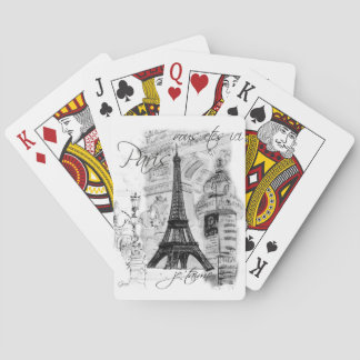 Baraja De Cartas Collage de la Torre Eiffel de París