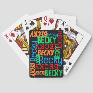 Baraja De Cartas Collage de nombres personalizados personalizado pe