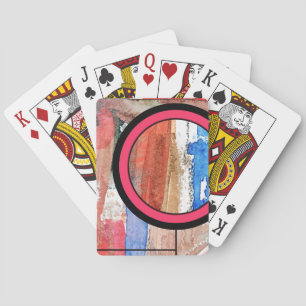 Baraja De Cartas collage del arte abstracto, técnicas mixtas y