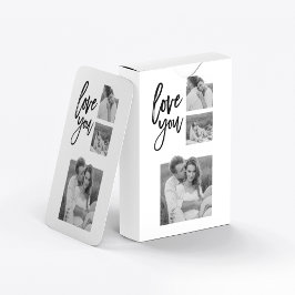 Baraja De Cartas Collage moderno Couple Photo & Love You Beauty Gif