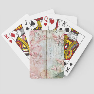 Baraja De Cartas Collage Vintage de Mariposa Sakura