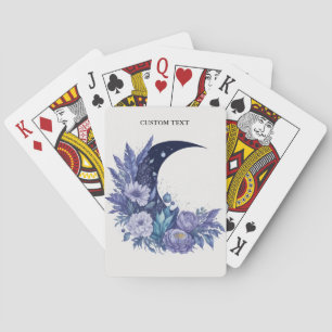 Baraja De Cartas Color de agua de la luna personalizado púrpura cel