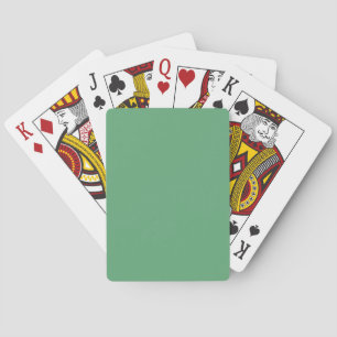 Baraja De Cartas Color del verde del bosque 5FA777 - Opción para ag