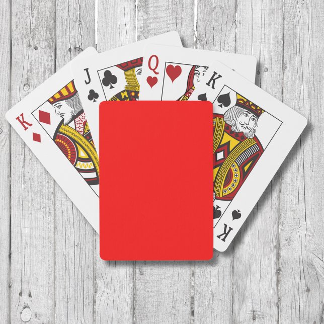Baraja De Cartas Color rojo sólido | Clásica | Elegante | Trendy (Subido por el creador)