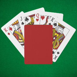 Baraja De Cartas Color sólido rojo oscuro de manzana y dulce