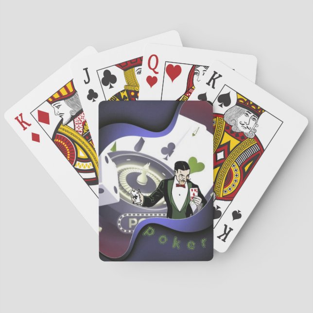 Baraja De Cartas  color violeta de poker (Reverso)
