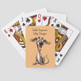 Baraja De Cartas Color y texto personalizados, 🐶whippet loco 🤪