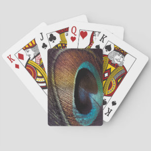 Baraja De Cartas Colores Antiguos Ojo de Pluma de Pavo Real