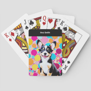 Baraja De Cartas Colores brillantes Bonito Guay Perro Cuto Personal