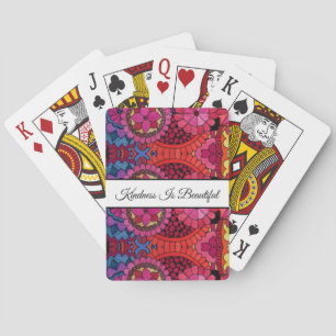 Baraja De Cartas Colores de arcoiris de color acuático Mandala