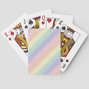 Baraja De Cartas Colores de arcoiris diagonales pasteles
