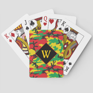 Baraja De Cartas Colores de la bandera Rasta estampado de camuflaje