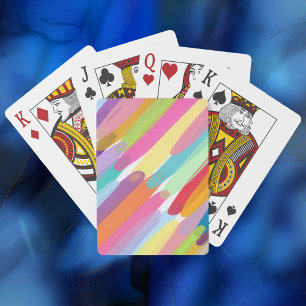 Baraja De Cartas Colores diagonales, pintura abstracta