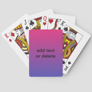Baraja De Cartas Colores gradiente rosa y púrpura