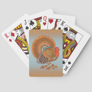 Baraja De Cartas Colores otoñales Turquía deja el día de Acción de