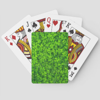 Baraja De Cartas Colores verdes exuberantes con gotitas de agua