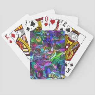 Baraja De Cartas Colores vívidos y ricos: como vidrio de colores