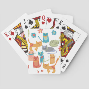 Baraja De Cartas Colorful Kitty Cats Print Gifts for Cat Lovers