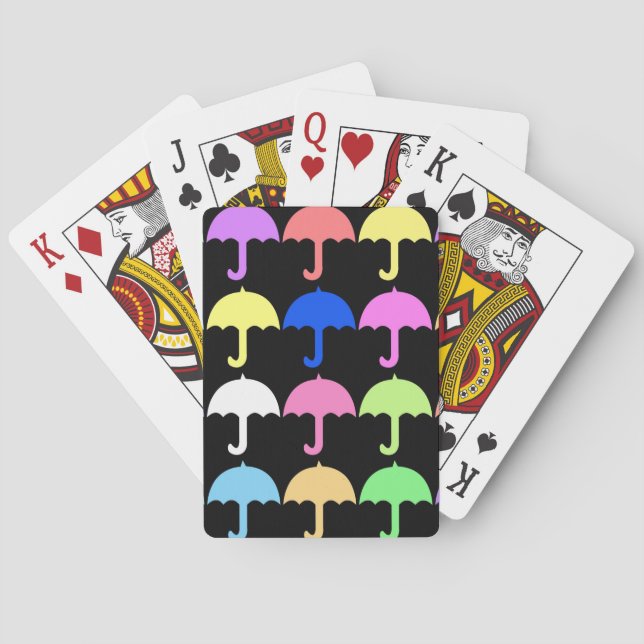 Baraja De Cartas Colorful Umbrellas (Reverso)