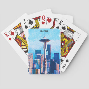Baraja De Cartas Colorida ciudad de Seattle Washington