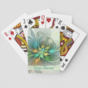 Baraja De Cartas Colorida Fantasía Moderna Abstracto Art Flor Nombr