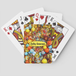 Baraja De Cartas Colorida fotografía de divertidas piedras de vidri