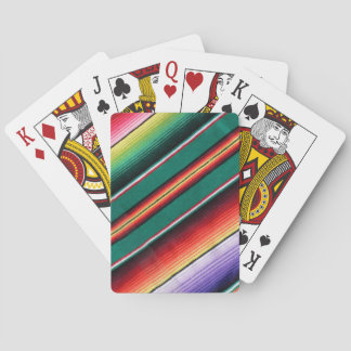 Baraja De Cartas Colorida franja mexicana de manta en el sudoeste