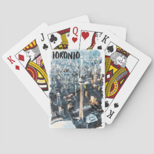 Baraja De Cartas Colorida silueta de la ciudad canadiense de Toront